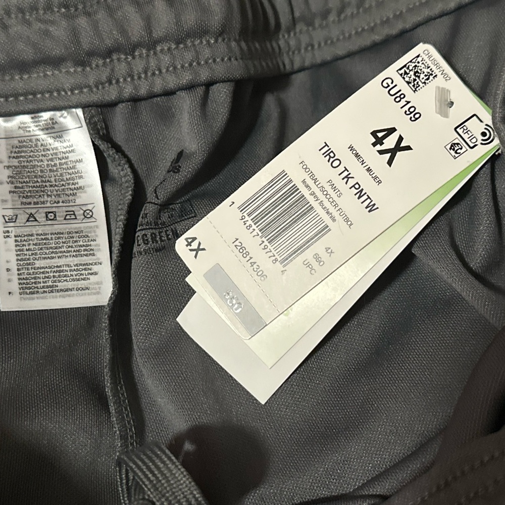 Adidas Gray Athletic pant 4x - Picture 2 of 4
